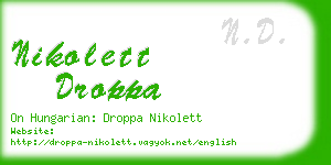 nikolett droppa business card